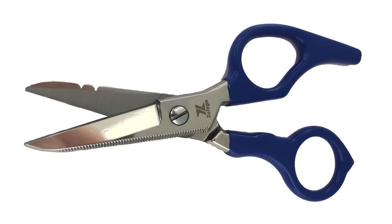Zeluga 12229 5in Heavy Duty Stainless Steel Electricians Scissor with Ergonomic Handle