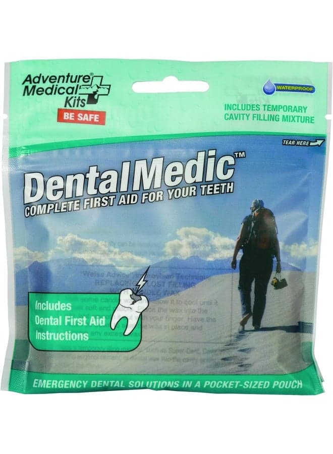 Adventure Medical Kits Dental Medic Kit - Travel Dental Kit for Emergency Tooth Care - Includes Orasol Gel, Tural Tea, Temporary Cavity Filling & More