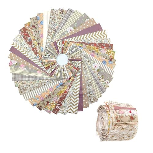 42Pcs Cotton Jelly Roll Fabric Strips 25196 Inch PreCut Quilting Bundles for Sewing Patchwork DIY Cushions Tablecloths Home Decor 01