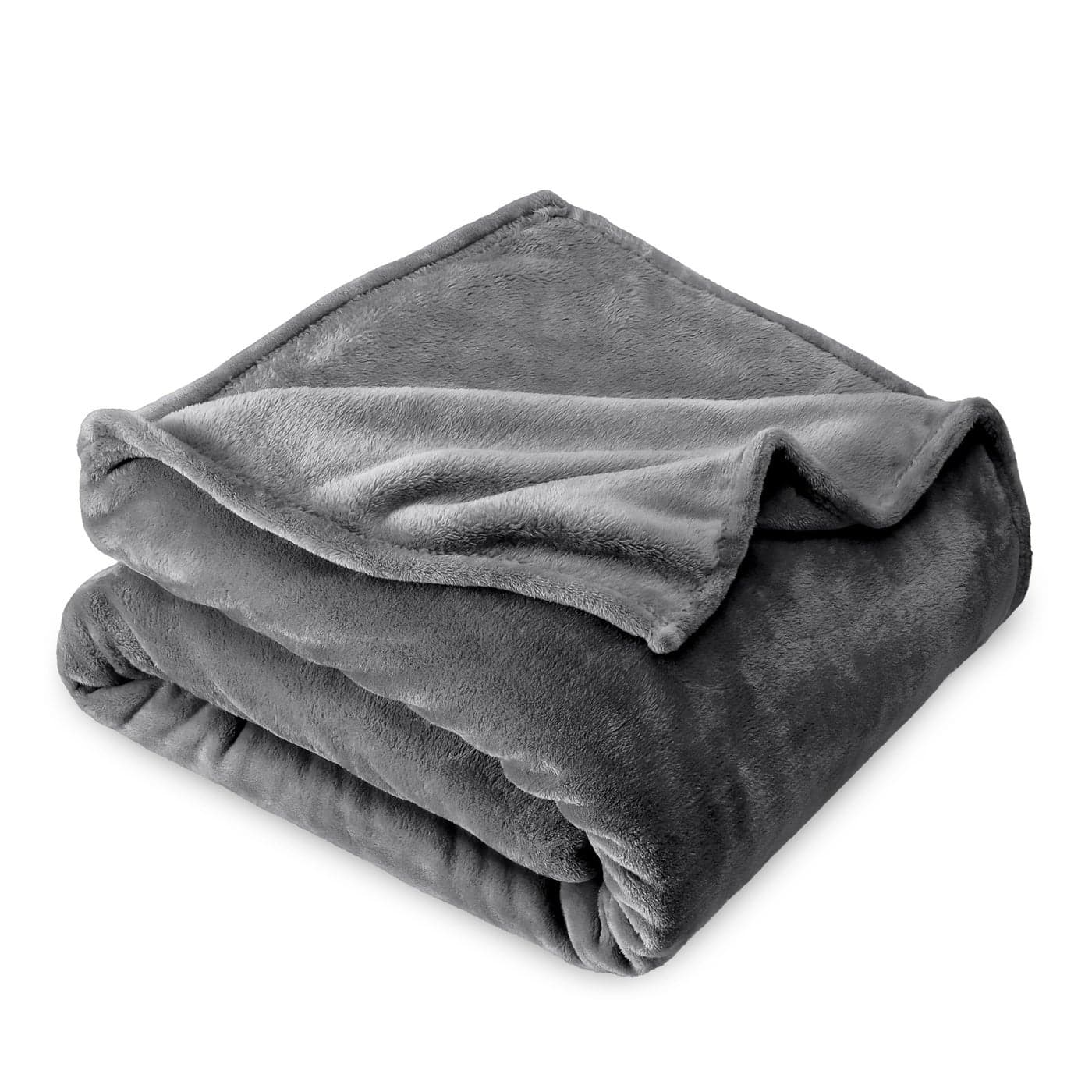 Bare Home Fleece Blanket FullQueen UltraSoft Lightweight for Bed Sofa and Couch Luxury Microplush Cozy Warm Blanket FullQueen Grey