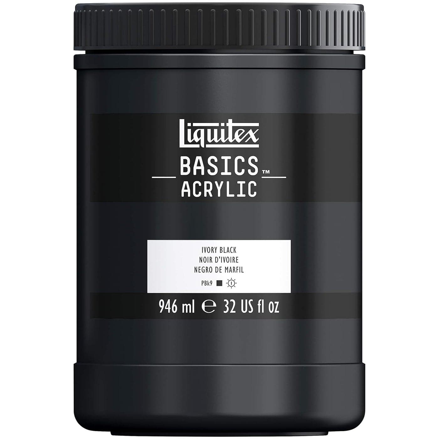 Liquitex BASICS Acrylic Paint 32-oz jar, Ivory Black