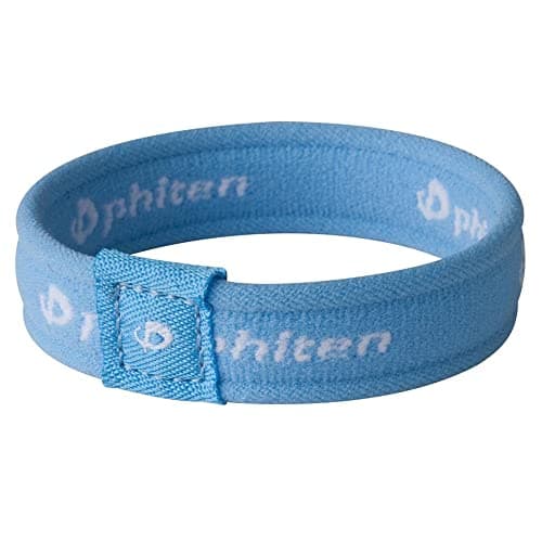 Phiten 2nd Gen Titanium Bracelet, Light Blue, 7.5-Inch