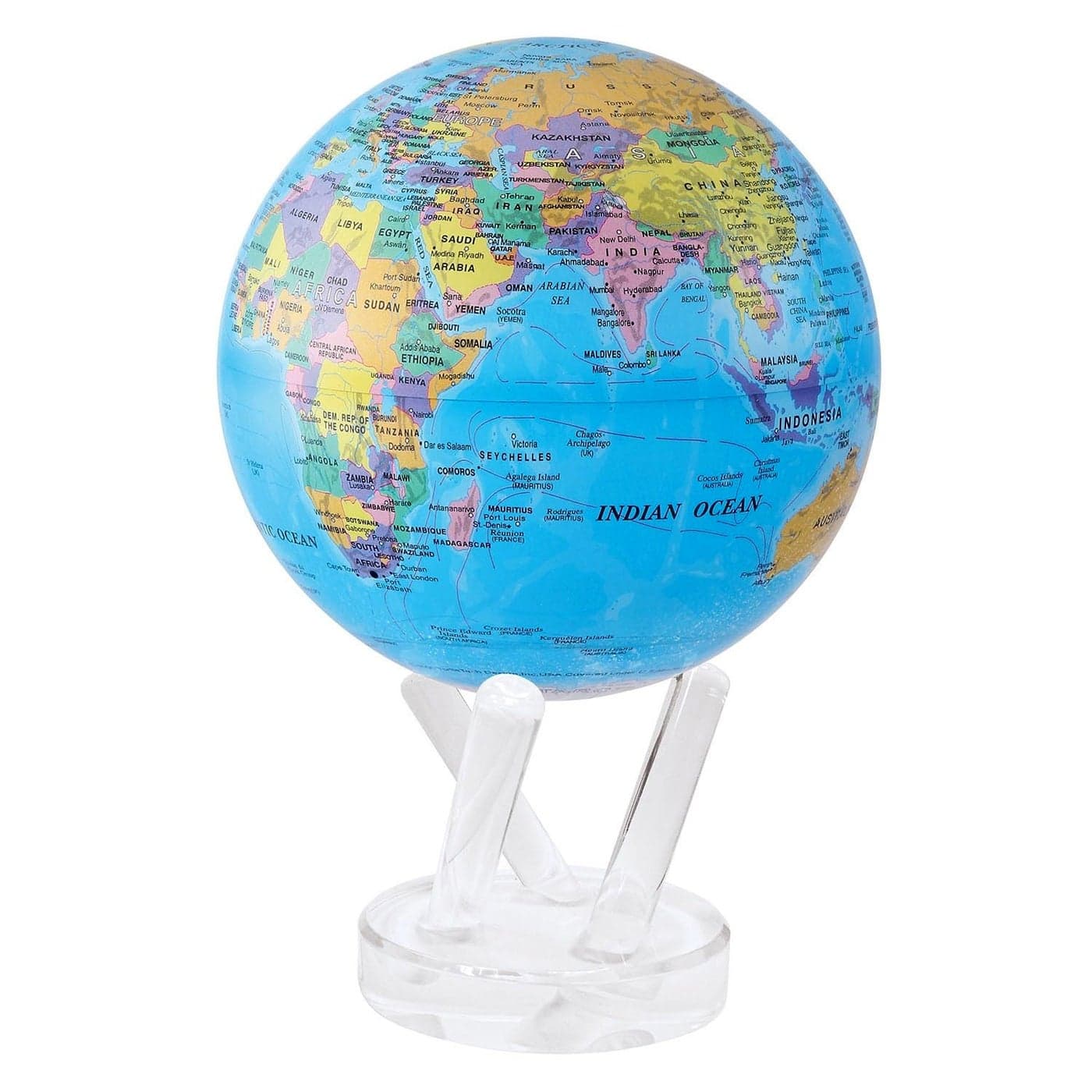 MOVA Globe Blue Political Map 4.5"