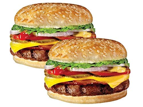 Artisan Owl Set of 2 Jumbo 27 Realistic Cheeseburger Party Balloons for Barbecues and Picnics
