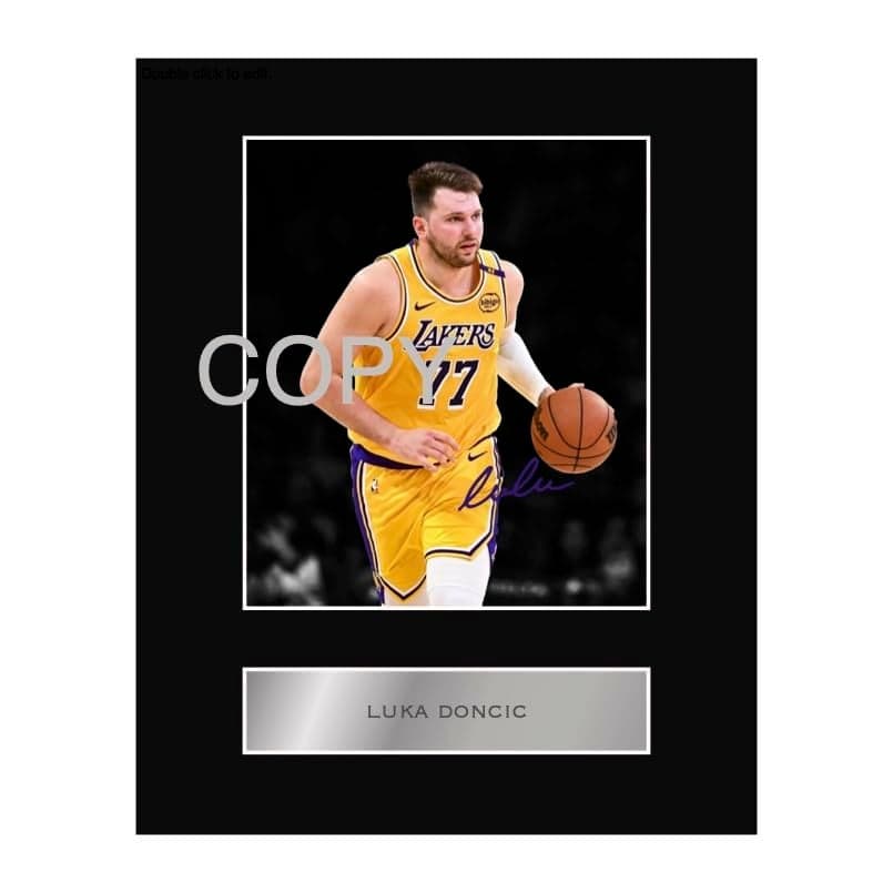 Luka Doncic Signed Mounted Photo Display #03 Printed Autograph Gift Picture Print