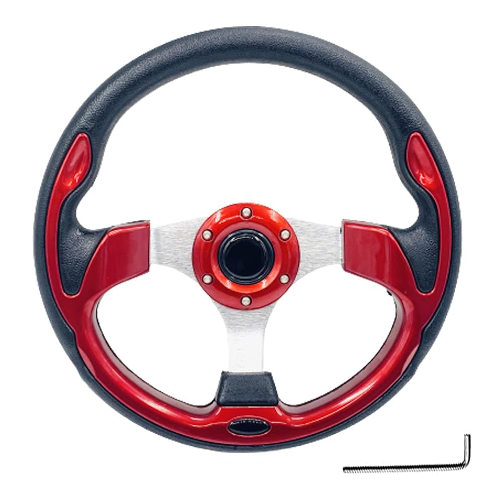 Universal 125Red Golf Cart Steering Wheel for Golf Cart Club Car EZGO RXV and TXT Yamaha Precedent Tempo DS