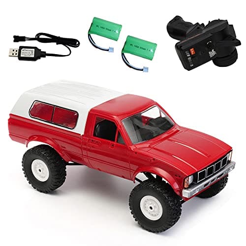 The perseids RC Rock Crawler RC Trucks 4x4 Pickup 116 Remote Control Car 24G OffRoad RC Crawler Semi Truck and Trailer All Terrain RTR Racing Vehicles Pickup with 2 Batteries WPL C24