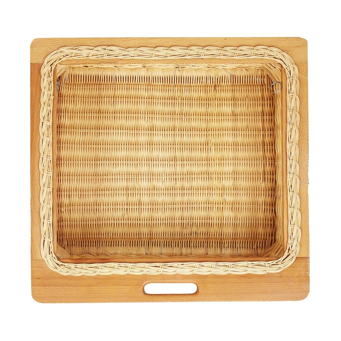 AKWAY Wicker Basket For Modular Kitchen | Pull Out Basket for Onion, Potato (Beige, 22.5W (564mm) x 20L x 4H Inches)(Beechwood)