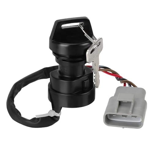 Ignition Key Switch for Yamaha Grizzly 400 550 700 Big Bear 400 Kodiak 450 700 2009-Up Kodiak 400 2002 Grizzly 660 2002-2008 OEM# 28P-82510-00-00 5KM-82510-00-00