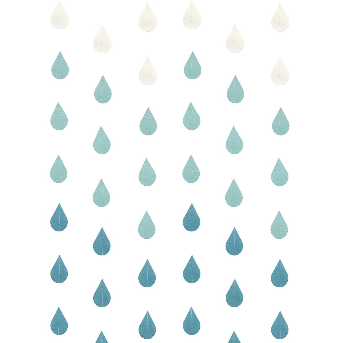 AUEAR Raindrop Garland Blue Paper Decorations for Decor 4 Pack