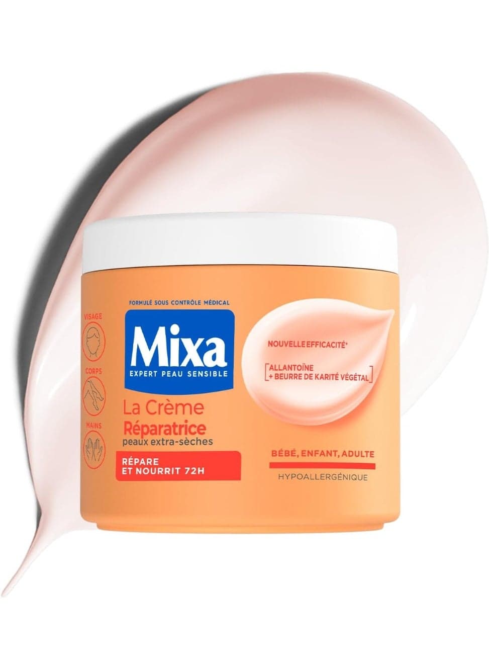 MIXA Nutrition 72H Multi-Use Repair Cream for Extra Dry Skin 400ml