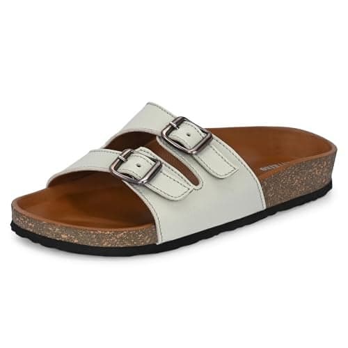Centrino Women’s Berkin-Style Slip-On Sandals | Open Toe Design | Soft PU Footbed | Lightweight & Comfortable | Arch Support | On-Grip Sole | Casual Outdoor Wear (7694)