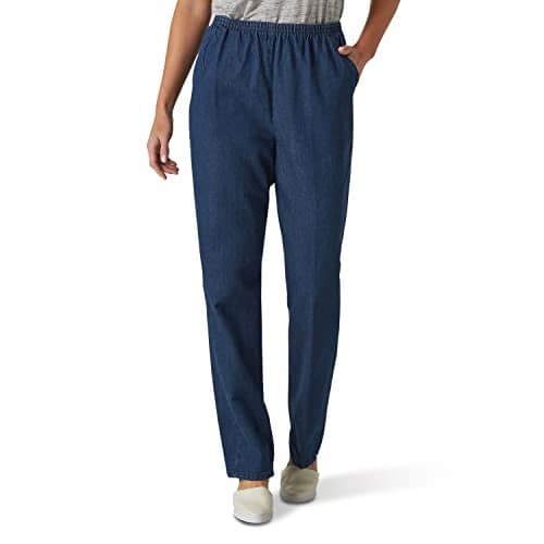 Chic Classic Collection Women's Cotton Pull-On Pant with Elastic Waist, Original Stonewash Denim, 8A