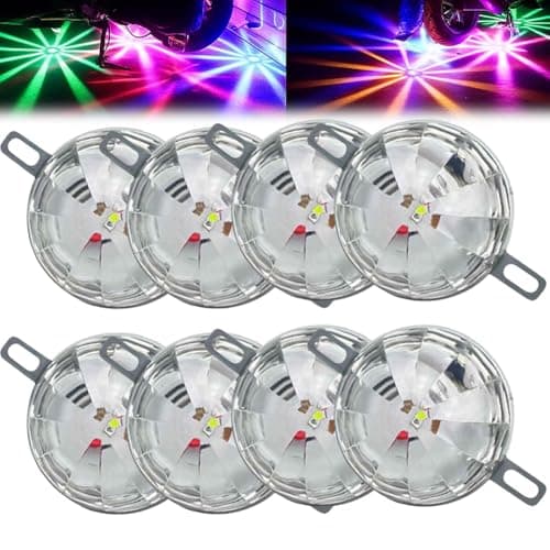 Ergery Universal Waterproof LED Chassis Lights, 12v LED Watermelon Lights for Trucks Offroad Motorcycle Electric Vehicles Chassis Light, Automotive Accent Multicolor Neon Lighting Underglow Kit(8pcs)