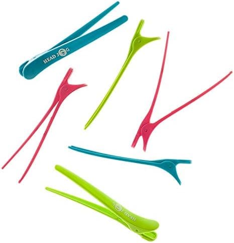 Head Jog Klip itz Hair Sectioning Clip x 6 BLACK