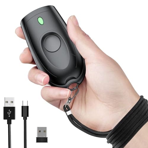 Mini Wireless Barcode Scannersymcode Barcode Scanner BluetoothWireless 24Ghz and USB All in one Bar Code Image Reader for Tablet iPhone iPad Android iOS PC POS