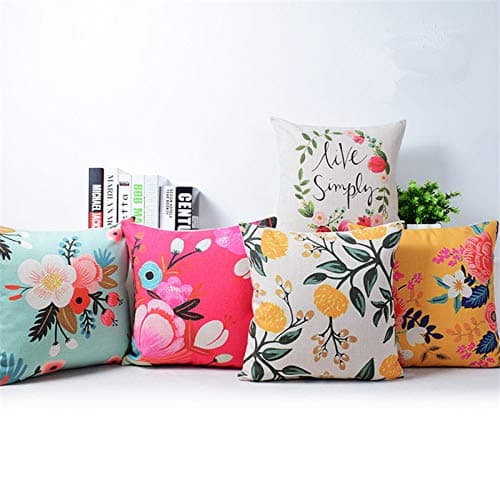 AEROHAVEN Set of 5 Designer Decorative Throw Pillow/Cushion Covers - CC122 - (20 x 20 Inch)