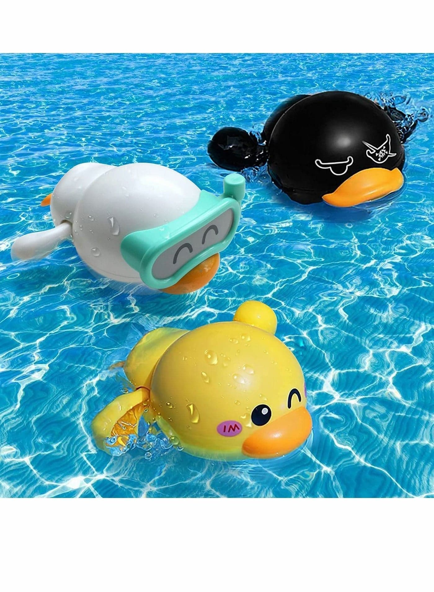 3Pcs Bath Toys for 1-5 Year Old Boy Girls Gifts,Wind-Up Bathtub Baby 3-6 Toddlers, Swimming Pool Water Kids Ages 2-7 Birthday Gifts