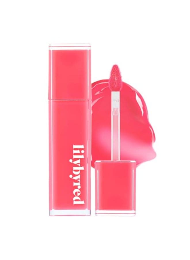 lilybyred Bloody Liar Coating Tint Korean Glossy Lip Stain Vivid Juicy Color Syrupy Shine Moisturizing LongLasting SmudgeProof NonSticky Lightweight 014 oz 06 Rosy Strawberry