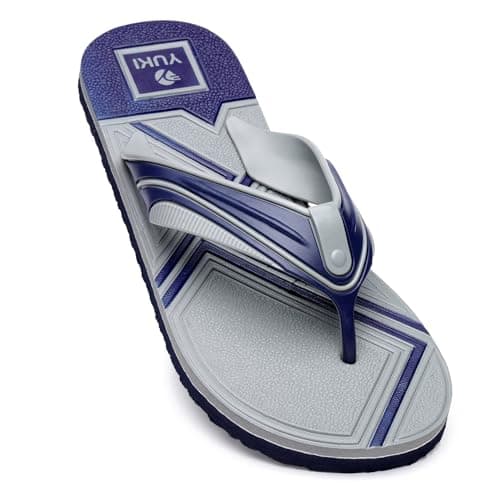 YUKI Men Slippers | Stylish Hawai Chappal Rubber Flip Flops Slippers, Comfortable & Ultra-Light, Waterproof Non-Slip Thong