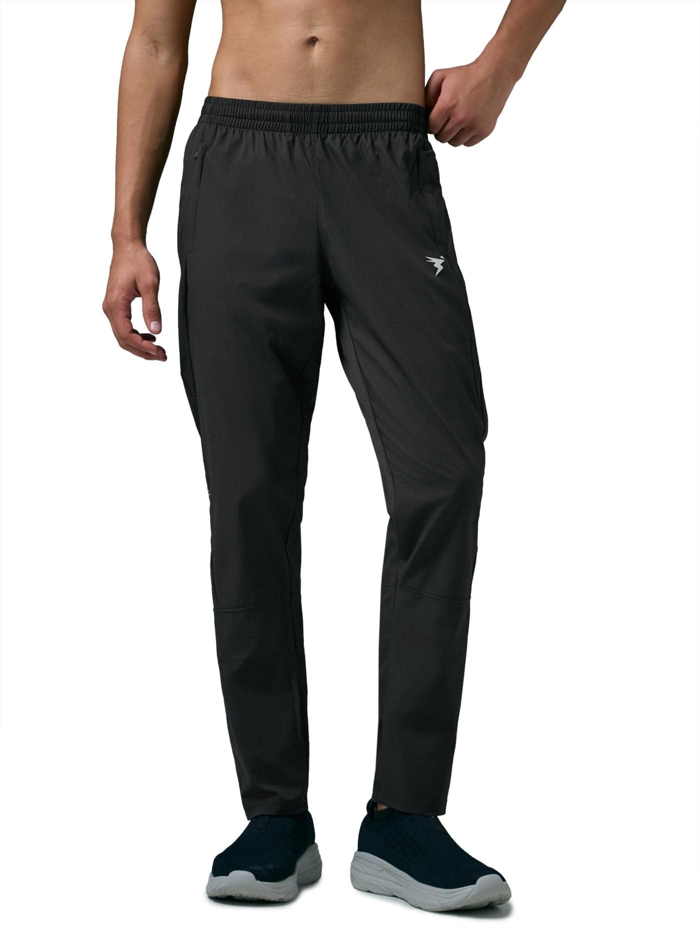 TECHNOSPORT Men's Regular Fit Solid Track Pant for Gym, Workout & Sports - (MPOR29BLK_Black_XL)
