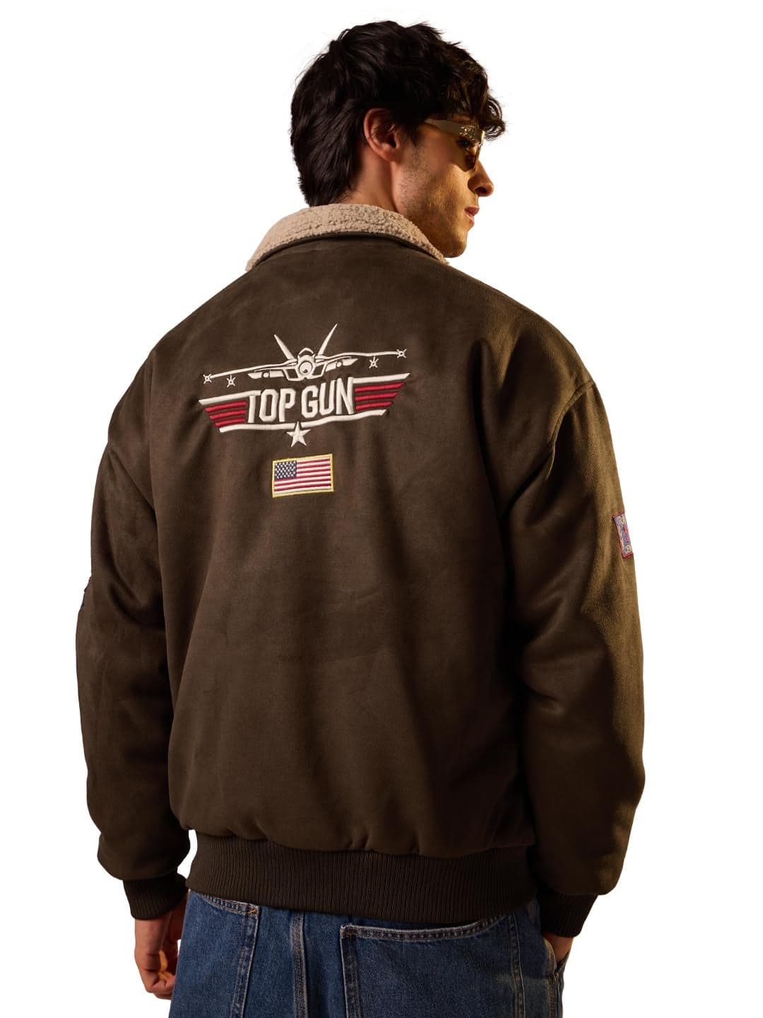 The Souled Store Official Top Gun: Maverick Long Sleeve Collared Neck Button Front Denim Jackets for Men and Boys - Classic and Versatile Outerwear Essentials
