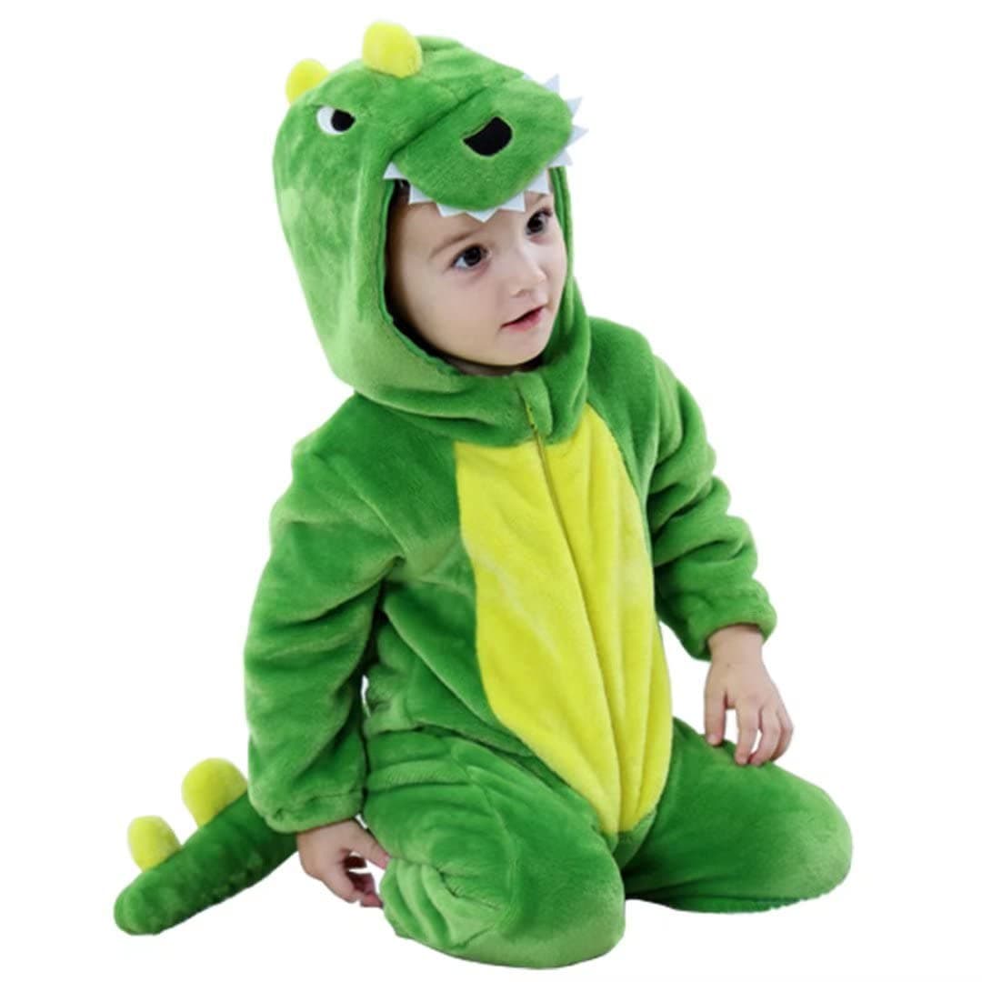 QIAONIUNIU Halloween Baby Green Dinosaur Costumes Toddler Outfit Infants Cosplay Romper 1218 Months