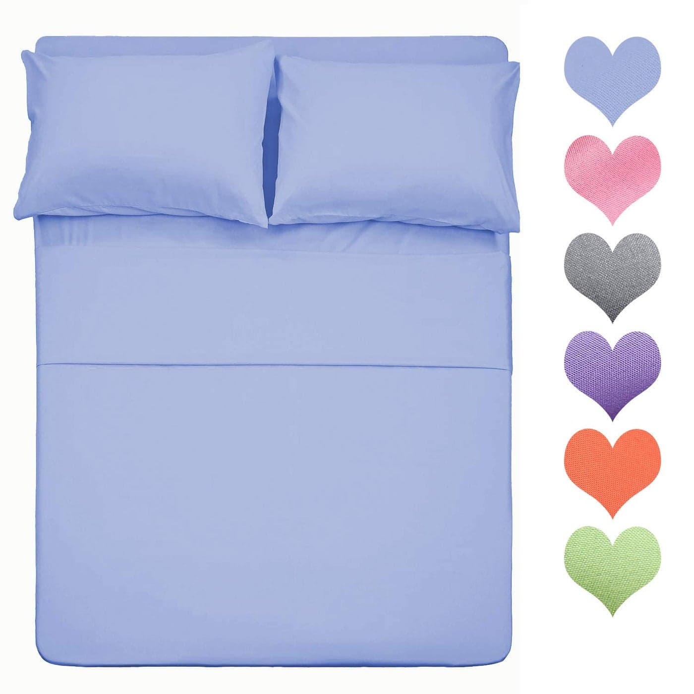 Best Season 400 Thread Count Cotton Full Size Sheet Set 4 Piece 100 Long Staple Cotton Sheets Set Soft Cotton Bed Sheets Sets with Deep Pocket fit Upto 16 inch Baby Blue Color