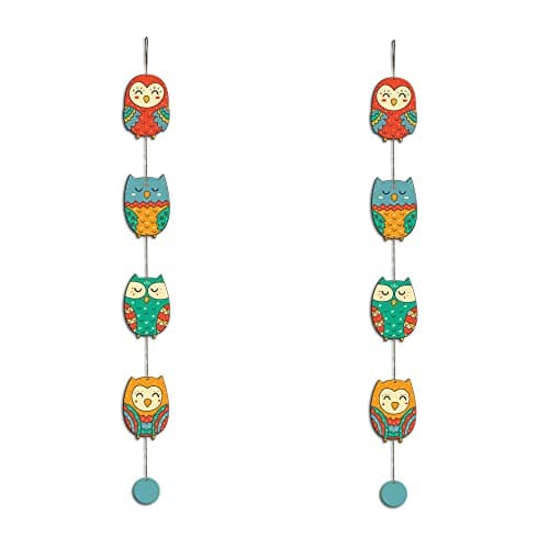 Artvibes Cute Owls Decorative MDF Wooden Wall Art for Home | Art For Wall | Door Decoration Items | Paintings For Wall | Aesthetic Wooden Decor | Handcrafted Art | Ideal Gifts (WH_5201N), Set of 2