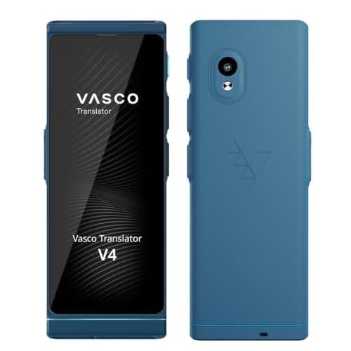 Vasco V4 Language Translator Device 112 Languages Free Lifetime Internet in Almost 200 Countries Cobalt Blue