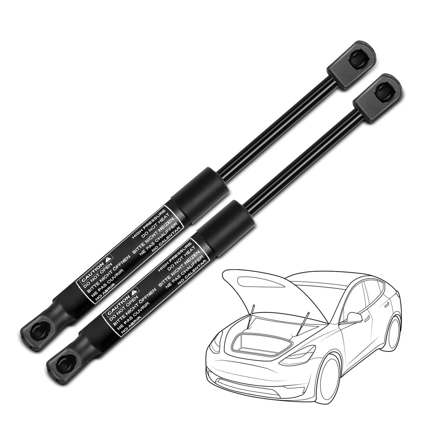 YHTAUTO 2PCS Front Bonnet Hood Struts Gas Shocks Lift Supports Replacement for BMW 1234 Series 118i 125i 220i 228i 320i 328i 335i 340i 428i 435i 20112017