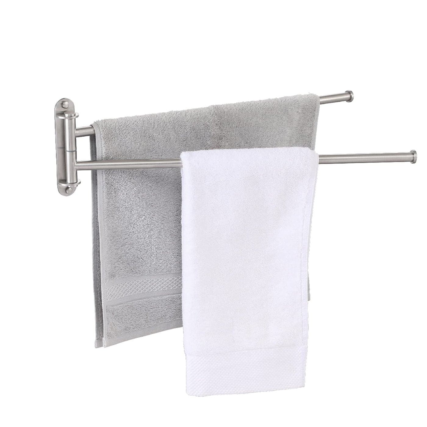 KES 195Inch Bathroom Towel Rack Swivel Towel Rack 2Arm Swing Out Double Towel Bar Wall Mounted SUS304 Stainless Steel Brushed Finish A2103S2L502