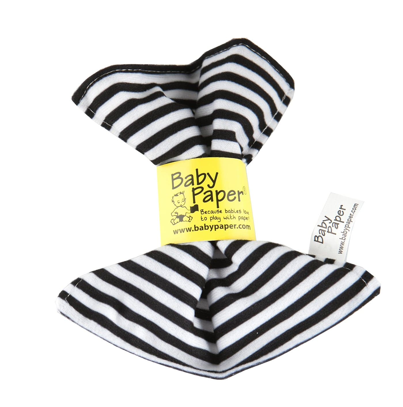 Original Baby Paper Crinkle Teether and Sensory Toy for Babies and Infants Black and White Stripes NonToxic Washable Great for Baby Showers