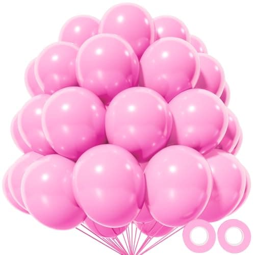 KAWKALSH Pink Balloon 110pcs12 Inch Thickened Latex Party Balloons Helium Bright Color for Birthday Baby Shower Wedding Party Supplies Arch Garland Decoration