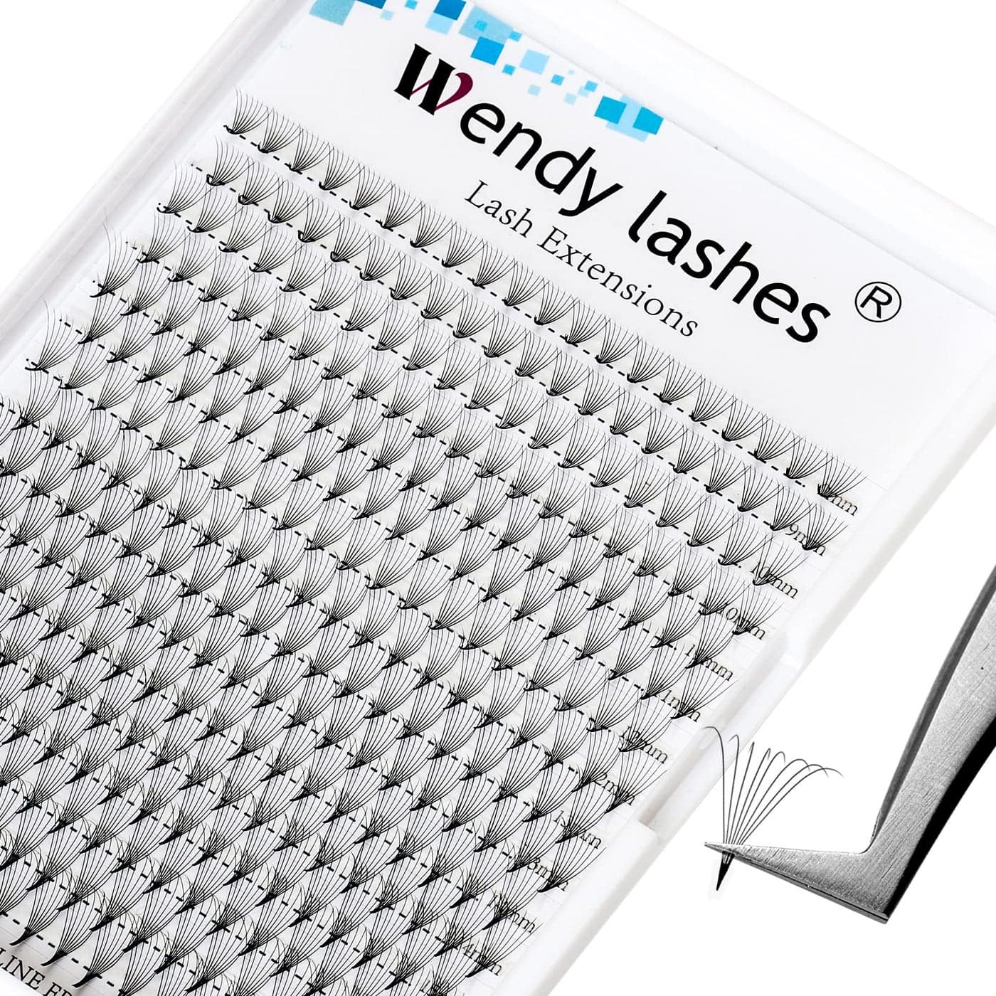 Volume Eyelash Extensions Premade Fans 5D6D8D10D CD Curl 16 Rows 916mm Mixed Ponited Base Preamde Lash Fans Volume Lash Extensions Supplies 8D007D 916mm Mixed Tray