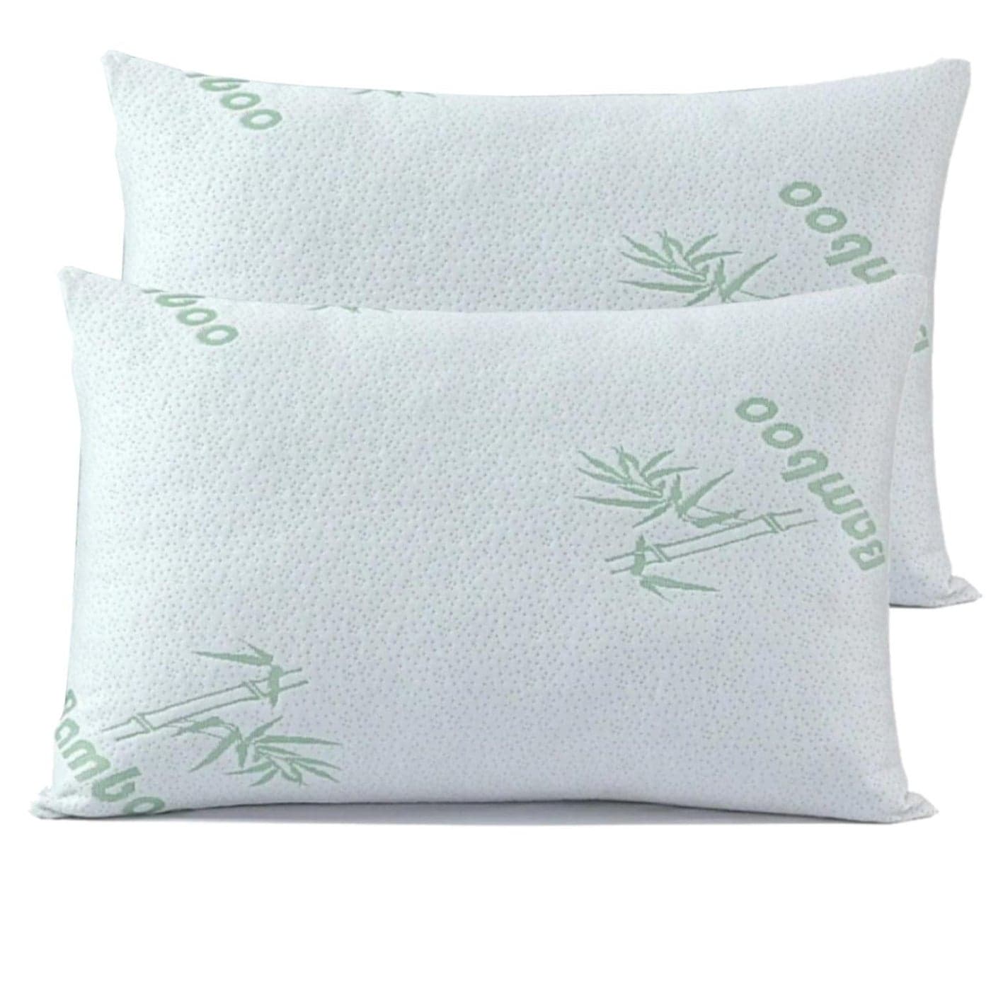 Bedding Home Anti Allergy Bamboo Pillows 2 Pack Hollow Fiber Filling Side Sleeper Pillow Anti Allergy Orthopedic Pillows Medium Firm Down Bamboo Pillow Pack of 2