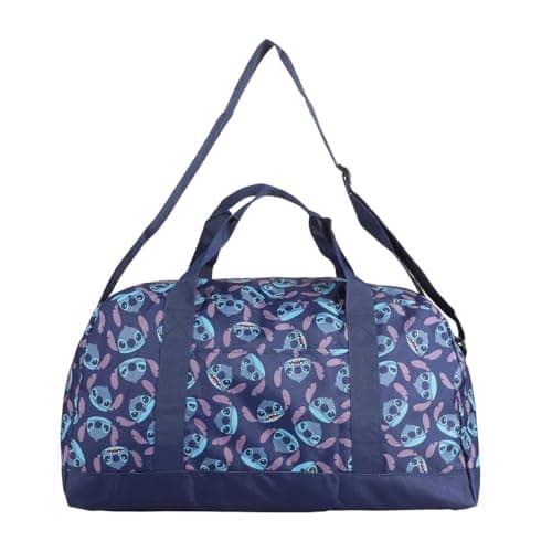Lilo & Stitch All-Over Stitch Face Print Blue 21" Packable Duffel