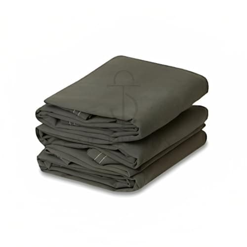 SR TRENDS™ Heavy Duty Tarpaulin 1200GSM Canvas - Commercial Canvas TIRPAL Waterproof- 100% Waterproof Resistance Military Grade- UV Resistant TARP, RUSTPROOF Reinforced Eyelets (Grey, 12 x 9 FT)