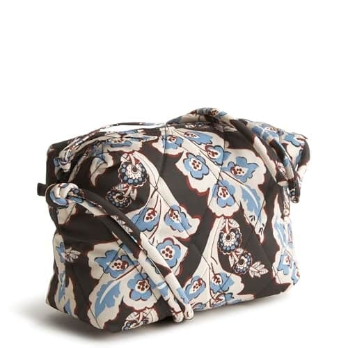 Vera Bradley Polyester Twill Blake Crossbody Bag, Calyx + Quill Black