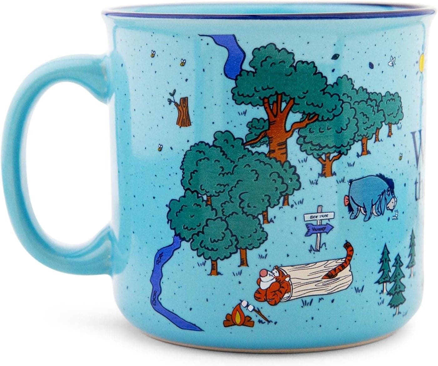 Disney Winnie the Pooh Map of the Hundred Acre Wood Ceramic Mug BPAFree Large Coffee Cup For Espresso Tea Holds 20 Ounces