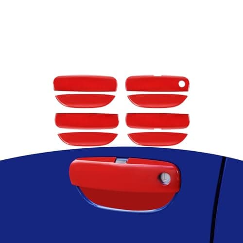 RTTCZ for Charger Door Handle Cover Trim Bowl Fit for Dodge Charger 20112023 Red Exterior Accessories 8pcs