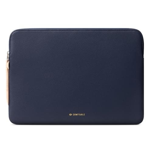 Comfyable Slim Protective Laptop Sleeve Compatible with 1314 Inch MacBook Air MacBook Pro M5M4M3M2 ProMax 2026 Mac Travel Case Laptop Pouch Slim PU Leather Cover Blue