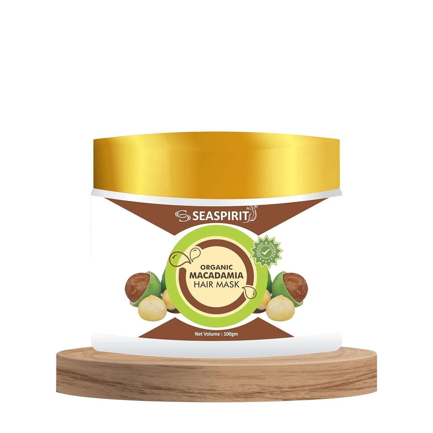 SEASPIRIT Organic Macadamia Hair Mask for Ultimate Hydration and Hair Repair100 gm