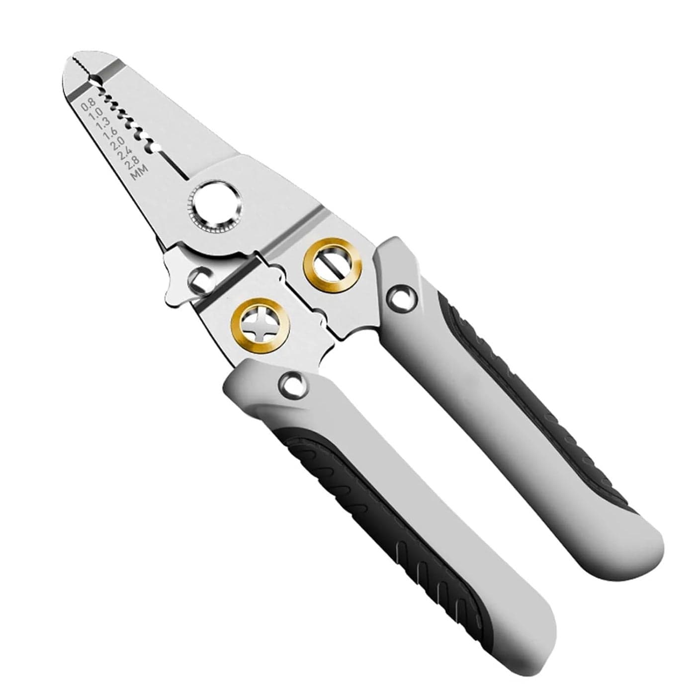 SIMESTICH 6in1 Wire Stripper and Cutter Pliers Tools for Electricians Precision Stainless Steel Hand Tool for Wire and Cable Stripping Cutting Winding Crimping and Decrustation