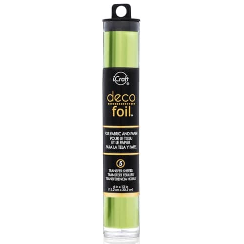 iCraft Deco Foil, 5 Transfer Sheets, 6" x 12", Lime