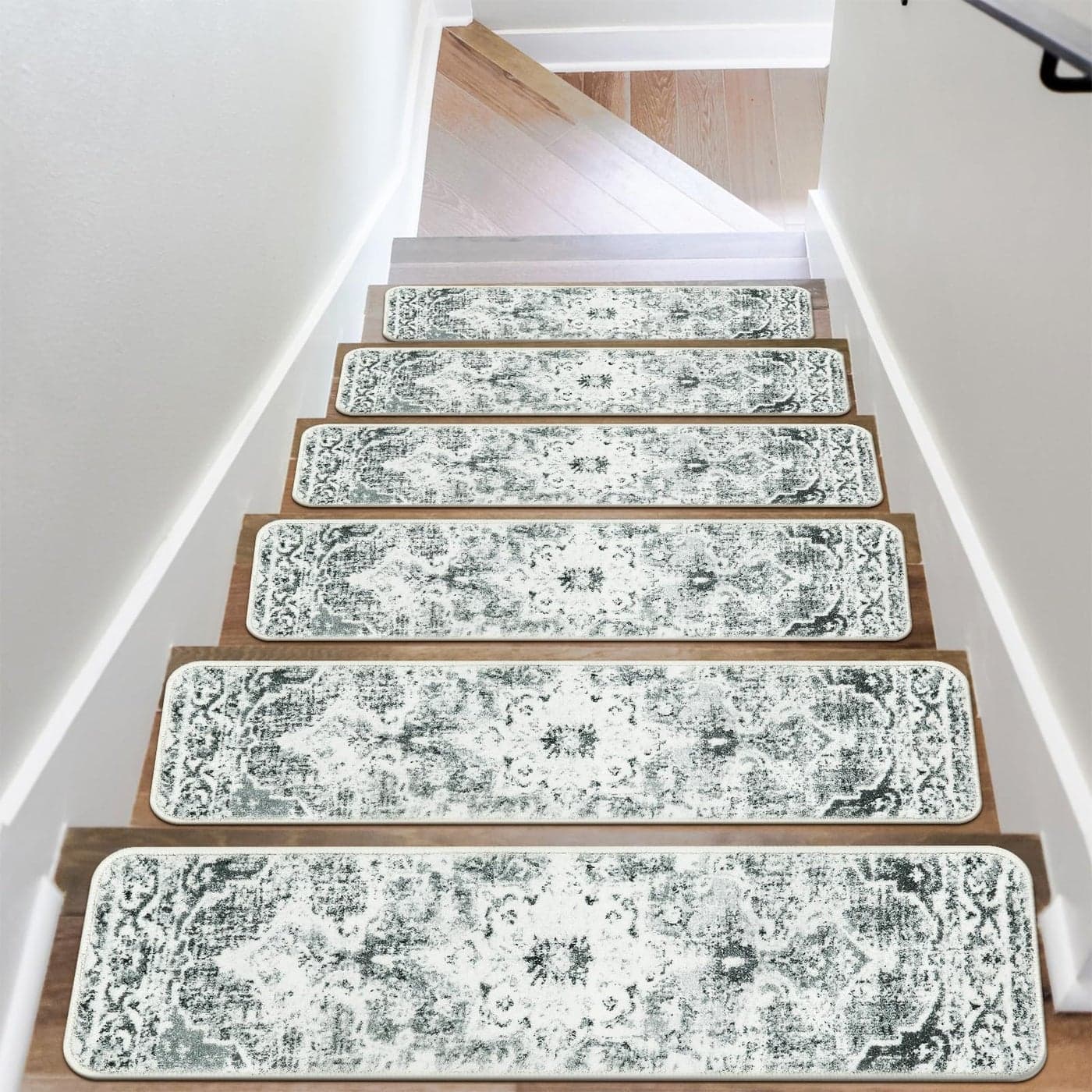 OJIA NonSlip Stair Treads for Wooden Steps 15PCS 30X8 Carpet Stair Treads Indoor Stair Runner AntiSlip Stair Rugs Safety Mats for Dogs Kids Elders Rubber Backing Staircase Step Covers