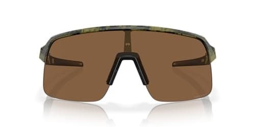 Oakley Men's OO9463 Sutro Lite Rectangular Sunglasses, Matte Transparent Fern Swirl/Prizm Bronze, 39 mm
