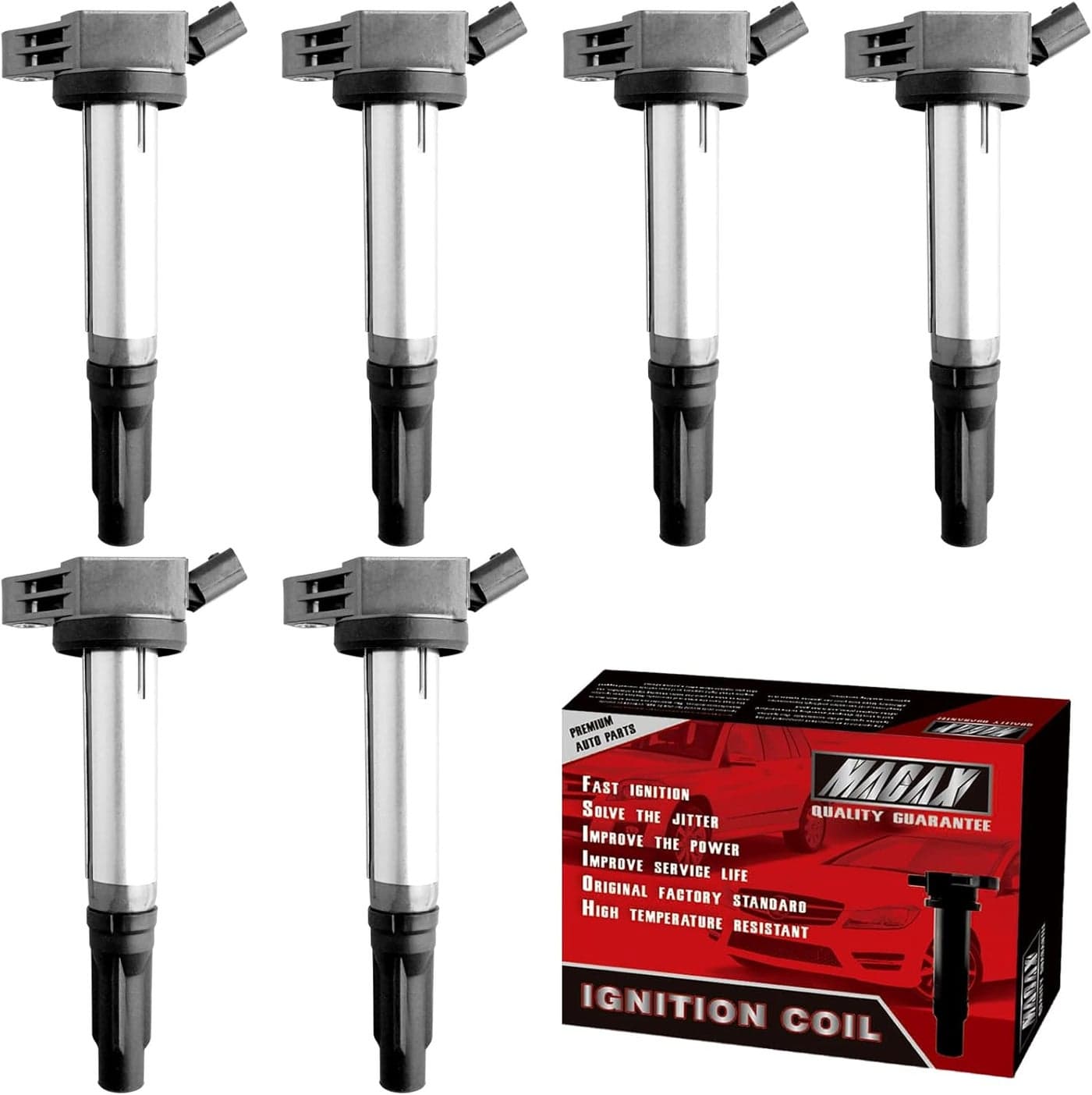 MACAX Set of 6 Ignition Coils UF487 C1601 for Lexus Toyota Lotus V6 3.5L