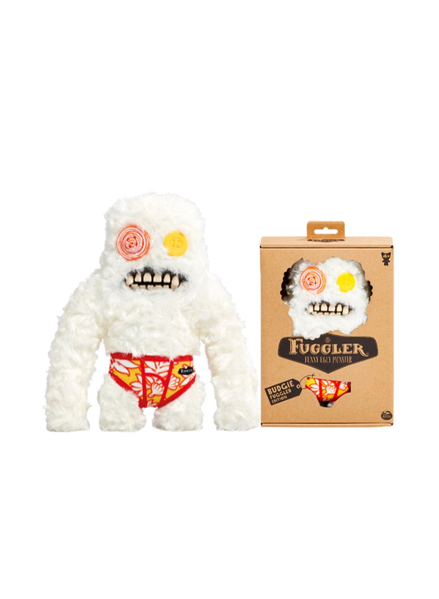 Keychain Series Funny Ugly Monsters, Big Teeth Cute Monster Pendants, Ugly Cute Monster Doll Plush Keychains, Collectible Plush Toys (White Strange)