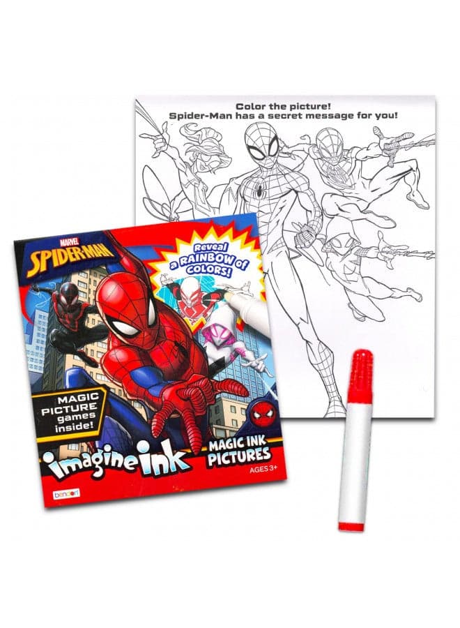 Bulk Imagine Ink Coloring Book Set for Boys - Bundle with 6 No Mess Coloring Books, Rex-Man Stickers and Door Hanger (Featuring Paw Patrol, Monster Jam, Mickey Mouse, Spidey, Cars, and PJ Masks)